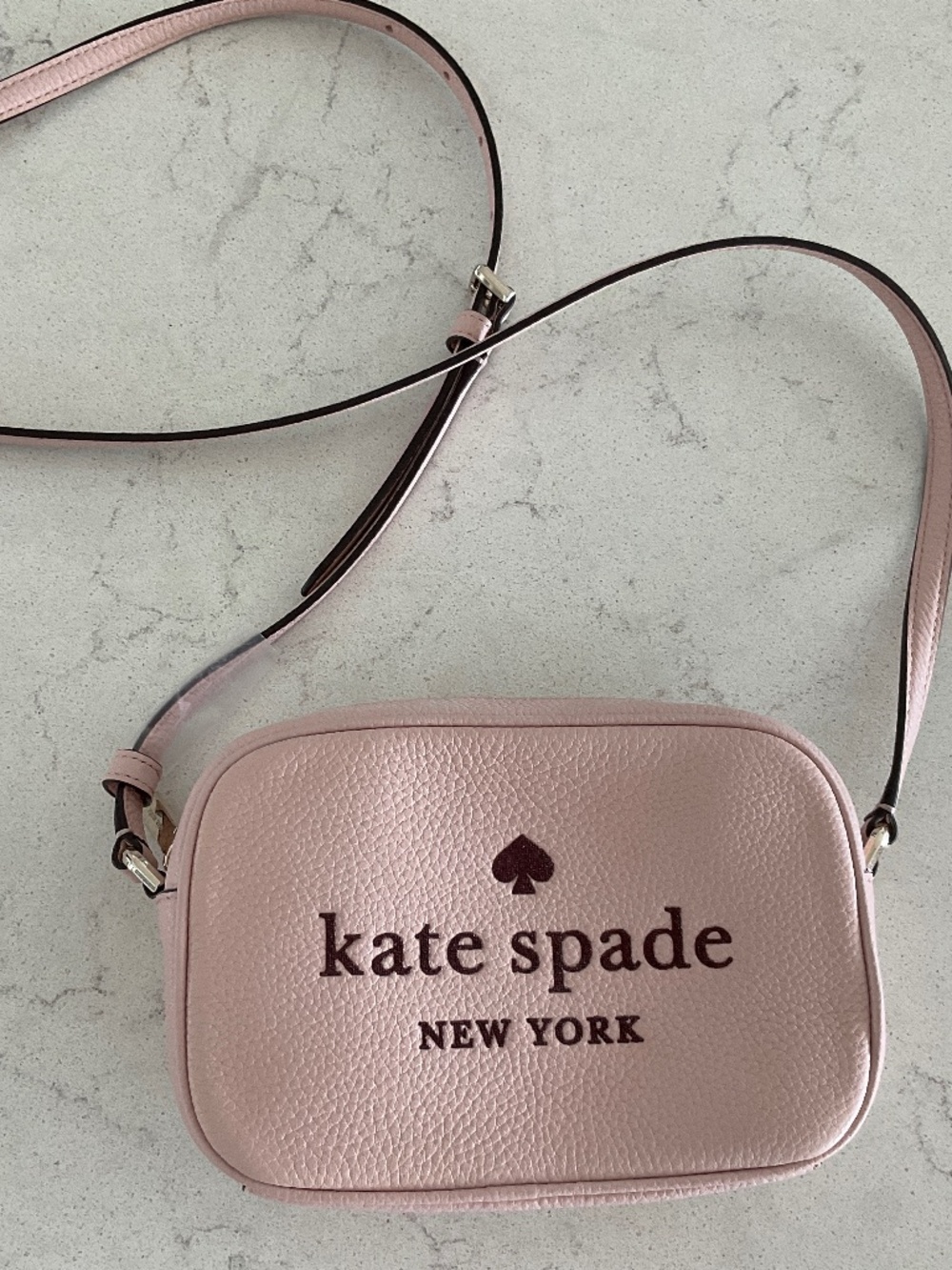 Kate Spade Blush Pink Pebbled Leather Crossbody Bag – Never Used!